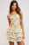 Vintage yellow floral print dress