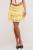 Yellow mini skirt with ribbon detail