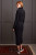 black midi bodycon elastic skirt