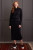 black midi bodycon elastic skirt
