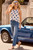 blue and white crochet tank