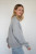 heather grey wide mock neck sweatshirt