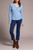 long sleeve light blue henley top