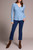 long sleeve light blue henley top