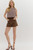 brown high waist short with front pockets