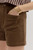 brown high waist short with front pockets