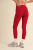 red legging with layered look at waistband