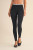 black legging with layered look at waistband