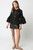 black denim jacket with ruffle sleeve