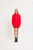 bright red knit pleated mini skirt