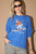 Bright royal blue ski sweater