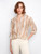 neutral tone long sleeve nearly sheer blouse