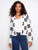 Navy and white granny square cardigan