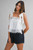 white lace trim shoulder tie top