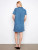 medium blue collared denim dress