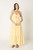 yellow strapless maxi dress with back cutout