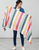 Rainbow stripe oversized scarf