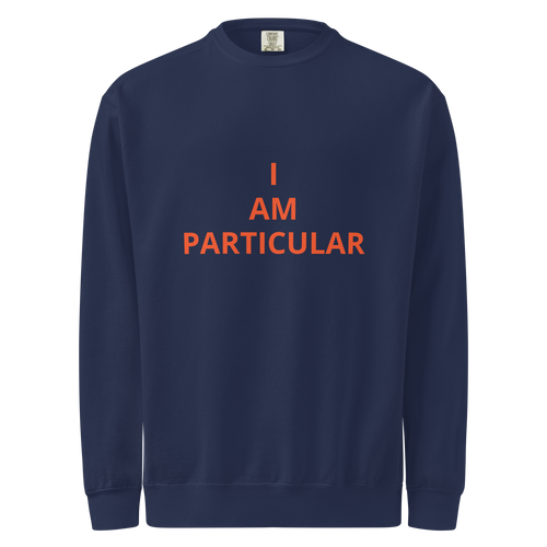 SWEATSHIRT-MENS-FLEECE-RELAXED-FIT-IMAGE-I-AM-PARTICULAR