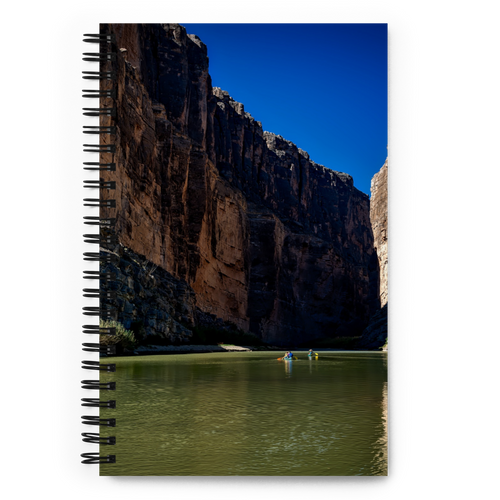 Spiral Notebook US National Parks Planner, Memories, Treasures 010, FRONT. Size: 5.50in x 11.50in (13cm x 21cm). Inspiring Image Design on Front, Textured Background, Text, and Fancy Divider Image on Back. Create memories, record them, organize them, and pass them on to generations as unique family history. Fun gift for Family, Friends, Coworkers, Self, and Others.