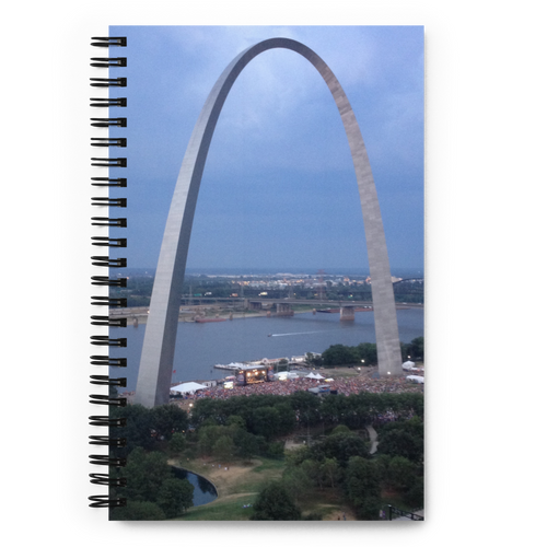 Spiral Notebook US National Parks Planner, Memories, Treasures 032, FRONT. Size: 5.50in x 11.50in (13cm x 21cm). Inspiring Image Design on Front, Textured Background, Text, and Fancy Divider Image on Back. Create memories, record them, organize them, and pass them on to generations as unique family history. Fun gift for Family, Friends, Coworkers, Self, and Others.