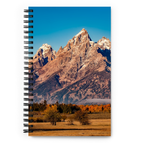 Spiral Notebook US National Parks Planner, Memories, Treasures 035, FRONT. Size: 5.50in x 11.50in (13cm x 21cm). Inspiring Image Design on Front, Textured Background, Text, and Fancy Divider Image on Back. Create memories, record them, organize them, and pass them on to generations as unique family history. Fun gift for Family, Friends, Coworkers, Self, and Others.