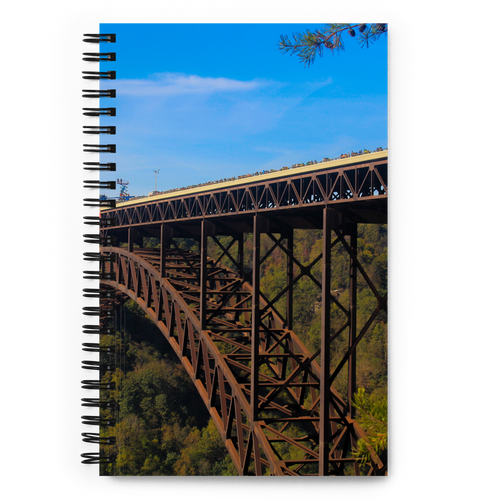 Spiral Notebook US National Parks Planner, Memories, Treasures 055, FRONT. Size: 5.50in x 11.50in (13cm x 21cm). Inspiring Image Design on Front, Textured Background, Text, and Fancy Divider Image on Back. Create memories, record them, organize them, and pass them on to generations as unique family history. Fun gift for Family, Friends, Coworkers, Self, and Others.