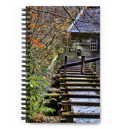 Spiral Notebook US National Parks Planner, Memories, Treasures 064, FRONT. Size: 5.50in x 11.50in (13cm x 21cm). Inspiring Image Design on Front, Textured Background, Text, and Fancy Divider Image on Back. Create memories, record them, organize them, and pass them on to generations as unique family history. Fun gift for Family, Friends, Coworkers, Self, and Others.