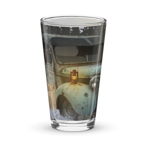 Shaker-Pint-Glass-16 ounces (473 milliliters) with custom image - Truck.