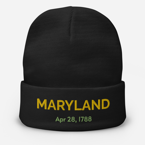 KNIT-BEANIE-CAP-USA-STATE-MARYLAND-1788