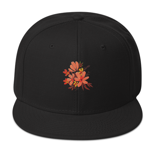 SNAPBACK-HAT-CAP-EMBROIDERED-FLOWERS