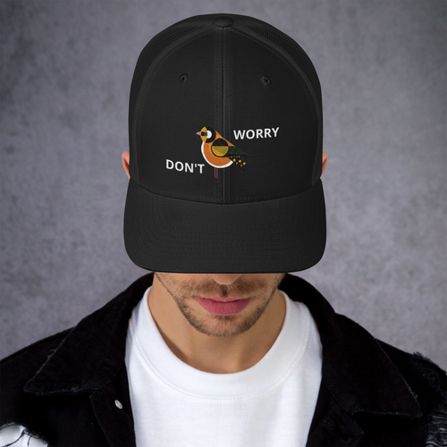 TRUCKER-HAT-CAP-EMBROIDERED-DONT-WORRY