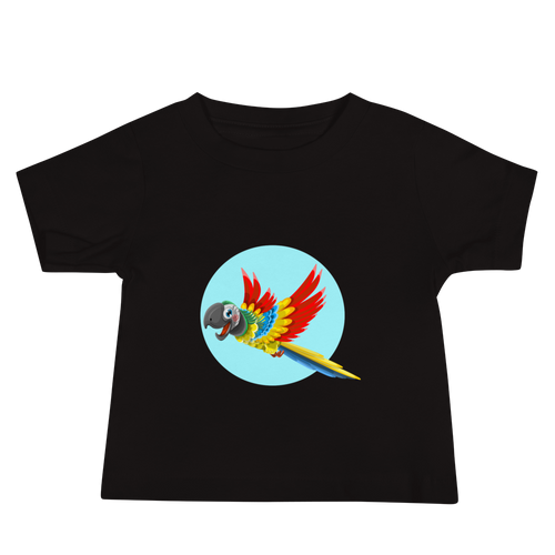TEE-SHIRT-JERSEY-SHORT-SLEEVE-BABY-IMAGE-PERKY-PARROT