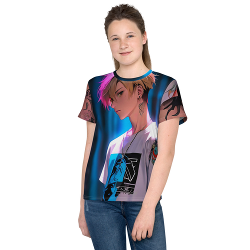 TEE-SHIRT-CREW-NECK-SHORT-SLEEVE-YOUTH-IMAGE-INTERESTING-CHARACTER