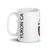 White Glossy Mug Left 15oz (443.603mL) with Coat of Arms for Canadian Territory YUKON and includes Date of Entry Into Confederation and Territory Name. Great Gift for Family, Friends, Coworkers, and Others.