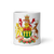 White Glossy Mug Front 11oz (325.309mL) with Coat of Arms for Canadian Territory SASKATCHEWAN and includes Date of Entry Into Confederation and Territory Name. Great Gift for Family, Friends, Coworkers, and Others.