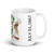 White Glossy Mug Right 15oz (443.603mL) with Coat of Arms for Canadian Territory ONTARIO and includes Date of Entry Into Confederation and Territory Name. Great Gift for Family, Friends, Coworkers, and Others.