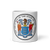 White Glossy Mug Front 11oz (325.309mL) with State Seal for NEW JERSEY. Includes date of admission into Union of United States. And includes Name of State. Great Gift for Family, Friends, Coworkers, and Others.