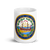 White Glossy Mug Front 15oz (443.603mL) with State Seal for NEW HAMPSHIRE. Includes date of admission into Union of United States. And includes Name of State. Great Gift for Family, Friends, Coworkers, and Others.