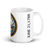 White Glossy Mug Right 15oz (443.603mL) with State Seal for NEW HAMPSHIRE. Includes date of admission into Union of United States. And includes Name of State. Great Gift for Family, Friends, Coworkers, and Others.