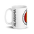 White Glossy Mug Left 15oz (443.603mL) with State Seal for ALABAMA. Includes date of admission into Union of United States. And includes Name of State. Great Gift for Family, Friends, Coworkers, and Others.