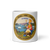 White Glossy Mug Front 11oz (325.309mL) with State Seal for CALIFORNIA. Includes date of admission into Union of United States. And includes Name of State. Great Gift for Family, Friends, Coworkers, and Others.