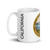 White Glossy Mug Left 15oz (443.603mL) with State Seal for CALIFORNIA. Includes date of admission into Union of United States. And includes Name of State. Great Gift for Family, Friends, Coworkers, and Others.