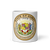 White Glossy Mug Front 11oz (325.309mL) with State Seal for HAWAII. Includes date of admission into Union of United States. And includes Name of State. Great Gift for Family, Friends, Coworkers, and Others.