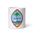 White Glossy Mug Front 11oz (325.309mL) with State Seal for GUAM. Includes date of admission into Union of United States. And includes Name of State. Great Gift for Family, Friends, Coworkers, and Others.