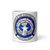 White Glossy Mug Front 11oz (325.309mL) with State Seal for NORTHERN MARIANA ISLANDS. Includes date of admission into Union of United States. And includes Name of State. Great Gift for Family, Friends, Coworkers, and Others.