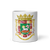 White Glossy Mug Front 11oz (325.309mL) with State Seal for PUERTO RICO. Includes date of admission into Union of United States. And includes Name of State. Great Gift for Family, Friends, Coworkers, and Others.