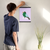 Enhanced Matte Paper Poster With Hanger 004. Black Frame, 12in x 16in (30.48cm x 40.64cm), Front View. Picture shows bird drawing with colorful feathers, body, and beak. Great Gift for Family, Friends, Coworkers, Self, and Others.