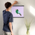 Enhanced Matte Paper Poster With Hanger 004. Black Frame, 18in x 18in (45.72cm x 45.72cm), Front View. Picture shows bird drawing with colorful feathers, body, and beak. Great Gift for Family, Friends, Coworkers, Self, and Others.