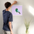 Enhanced Matte Paper Poster With Hanger 004. White Frame 16in x 16in (40.64cm x 40.64cm), Front View. Picture shows bird drawing with colorful feathers, body, and beak. Great Gift for Family, Friends, Coworkers, Self, and Others.
