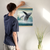 Enhanced Matte Paper Poster With Hanger 006. Oak Frame 16in x 20in (40.64cm x 50.80cm), Front View. Picture shows fantastical scene of whale breaching above clouds, not water. Great Gift for Family, Friends, Coworkers, Self, and Others.